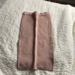 Oliviaceous Midi Pencil Skirt in Tan- Size Small